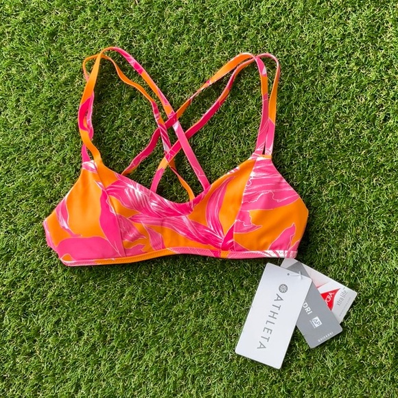 Athleta pink and orange bikini top - Picture 1 of 5
